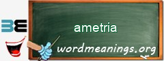 WordMeaning blackboard for ametria